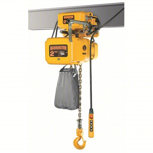 Harrington NERM020L - L - 20 Electric Chain Hoist H4 Heavy Duty, Motorized Trolley, 208 - 230/460V AC, 20 ft Lift Lg - ZenverasKV6HJN7