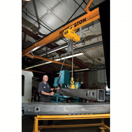 Harrington NERM020L - L - 20 Electric Chain Hoist H4 Heavy Duty, Motorized Trolley, 208 - 230/460V AC, 20 ft Lift Lg - ZenverasKV6HJN7
