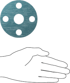 McMaster 9472K632 Oil - Resistant Aramid - Reinforced Buna - N Gasket with Bolt Holes, for 3/4 Pipe Size, ANSI Class 150, Thickness 1/8 in - ZenverasKV9472K632 - 1/8