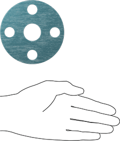 McMaster 9472K632 Oil - Resistant Aramid - Reinforced Buna - N Gasket with Bolt Holes, for 3/4 Pipe Size, ANSI Class 150, 1/16 in Thickness - ZenverasKV9472K632 - 1/16