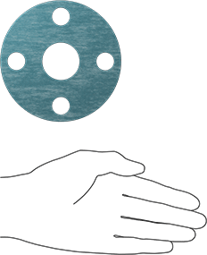 McMaster 9472K633 Oil - Resistant Aramid - Reinforced Buna - N Gasket with Bolt Holes, for 1 Pipe Size, ANSI Class 150 1/16 in thickness - ZenverasKV9472K633 - 1/16