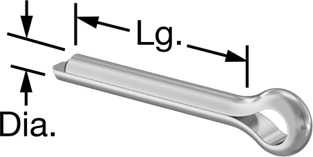 McMaster 98338A285 Zinc - Plated Carbon Steel Cotter Pins 3/16" Diameter, 2 - 1/2" Long PK50 - ZenverasKV98338A285