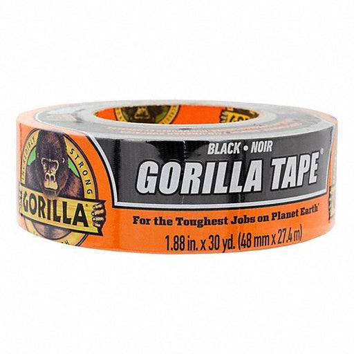Gorilla 105629 Duct Tape Black, 1 7/8 in Roll Wd, 30 yd Overall Roll Lg, 16.8 mil Thick, Rubber - ZenverasKV787ER2