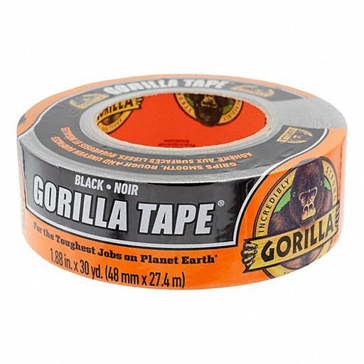 Gorilla 105629 Duct Tape Black, 1 7/8 in Roll Wd, 30 yd Overall Roll Lg, 16.8 mil Thick, Rubber - ZenverasKV787ER2