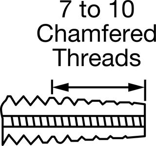 McMaster 2521A671 Uncoated High - Speed Steel Tap Taper Chamfer, 1" - 12 Thread Size, 2 - 1/2" Thread Length - ZenverasKV2521A671