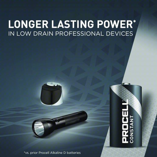 Duracell Procell PC1300 Battery D, Everyday, Alkaline, 1.5V DC, Procell Constant, 12 PK - ZenverasKV5LE21