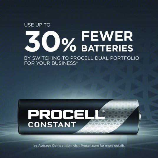 Duracell PC1500BKD Battery AA, Everyday, Alkaline, 1.5V DC, Procell Constant, 24 PK - ZenverasKV5LE23