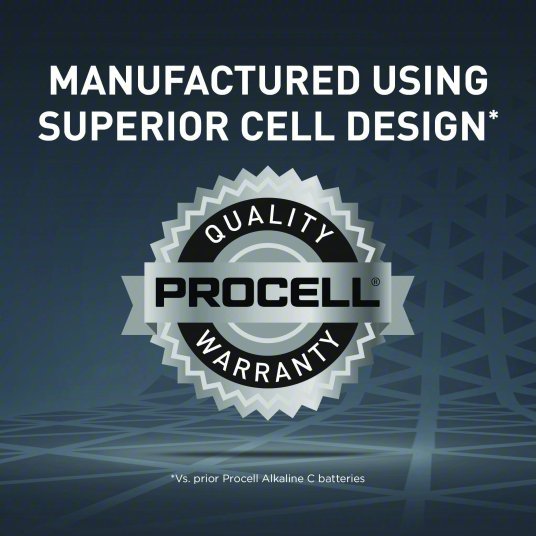 Duracell Procell PC1400 Battery C, Everyday, Alkaline, 1.5V DC, Procell Constant, 12 PK - ZenverasKV5LE22