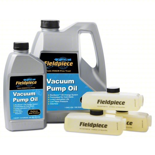 Fieldpiece VPX7 Vacuum Pump 10 cfm, 15 micron Ultimate Vacuum, 120V AC, A2L Compatible, Male, SAE - ZenverasKV819P21