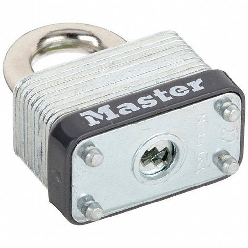 Master Lock 22 Padlock, Keyed Different, Standard Shackle, Rectangular Steel Body, Steel Shackle, 9/16 in W - ZenverasKV1A377
