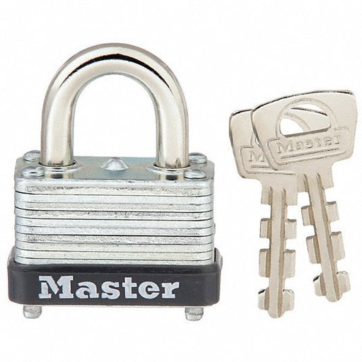 Master Lock 22 Padlock, Keyed Different, Standard Shackle, Rectangular Steel Body, Steel Shackle, 9/16 in W - ZenverasKV1A377