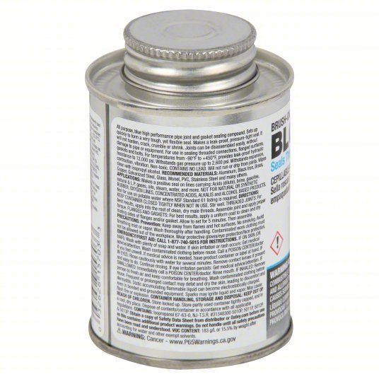 Hercules 15703 Pipe Thread Sealant Brush-On Blue Block, 4 fl oz, Brush-Top Can, Blue - ZenverasKV20CM13