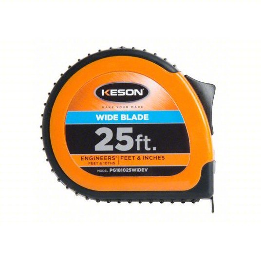Keson PG181025WIDEV 25 ft Engineer's Tape Measure, 1 3/16 in Blade - ZenverasKV22N872