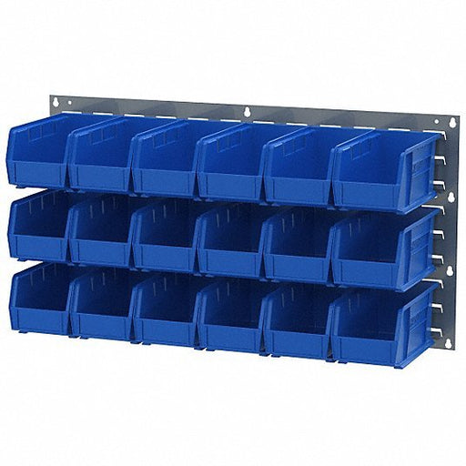 Akro-Mils 30230BLUE Hang and Stack Bin: 5 1/2 in x 10 7/8 in x 5 in, Blue, Label Holders, 30 lb Load Capacity - ZenverasKV2W778