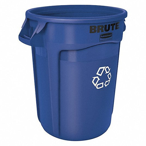 Rubbermaid FG263273BLUE 32 gal Round Polyethylene Recycling Bin, Blue - ZenverasKV35ZU72