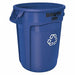 Rubbermaid FG263273BLUE 32 gal Round Polyethylene Recycling Bin, Blue - ZenverasKV35ZU72