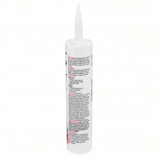 Hercules 25666 Silicone Sealant High Temp, Red, 10 oz, Cartridge, 301% to 500% Elongation Range - ZenverasKV39AP03