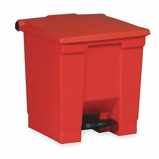 Rubbermaid FG614400RED 12 Gal HDPE Base/Polypropylene Lid Rectangular Trash Can, Red - ZenverasKV3U649