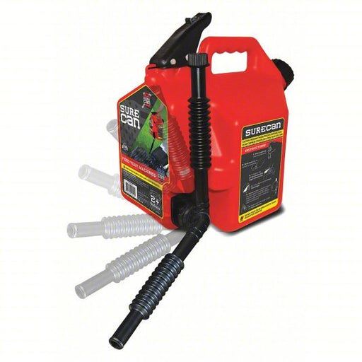 Surecan SUR2SFG2 Gas Can 2 gal Capacity, Gasoline, HDPE, Red - ZenverasKV489M99