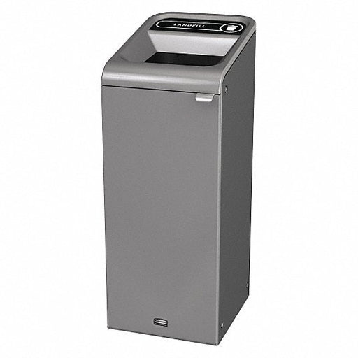 Rubbermaid 1961614 15 gal Rectangular Steel Recycling Bin, Gray - ZenverasKV48PZ15