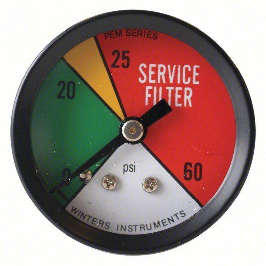 Winters PEM1401-CD Pressure Gauge, Green/Yellow/Red, 0 to 60 psi, 1 1/2 in Dial, 1/8 in NPT Male - ZenverasKV491G22