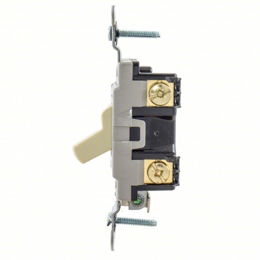 Hubbell CSB120I Wall Switch Toggle Switch, Single Pole, Ivory, 20 A, Screw Terminals - ZenverasKV49YL39