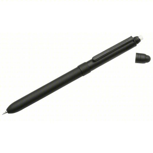 Ability One 7520-01-646-1095 Black/Red, 0.8 mm Pen Tip, Retractable, Brass, Stylus On Top of The Eraser Cap, Black - ZenverasKV52WX50