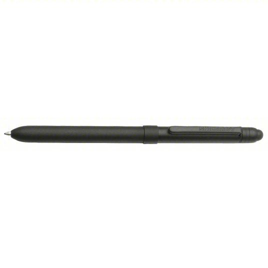 Ability One 7520-01-646-1095 Black/Red, 0.8 mm Pen Tip, Retractable, Brass, Stylus On Top of The Eraser Cap, Black - ZenverasKV52WX50