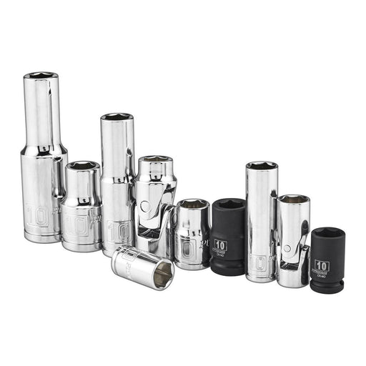 Pittsburgh 58957 10mm Metric Essential Socket Set, 10-Piece - ZenverasKVHF58957