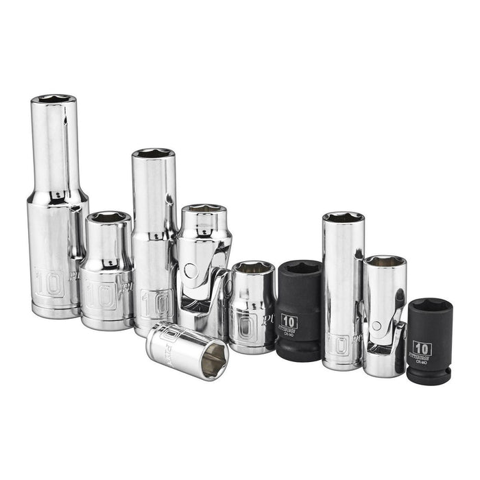 Pittsburgh 58957 10mm Metric Essential Socket Set, 10-Piece - ZenverasKVHF58957