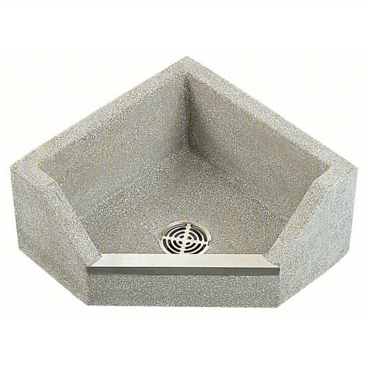 FIat TSBC1610501 Neo-Corner Mop Service Basin Terrazzo, 12 in Overall Ht, 12 in Bowl Dp - ZenverasKV5NFN5
